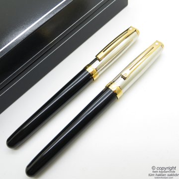 Sheaffer Prelude Paladyum Altın Dolma Kalem + Roller Kalem | İsme Özel Kalem Seti