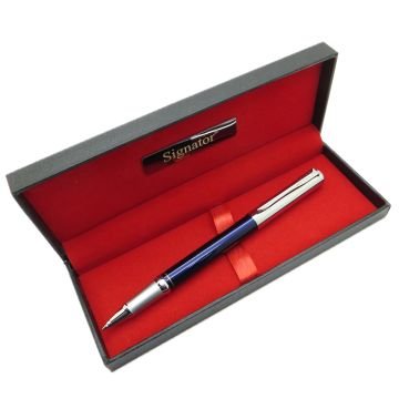 Signator® T475 Mavi Krom Roller Kalem | İsme Özel Kalem | Hediyelik Kalem