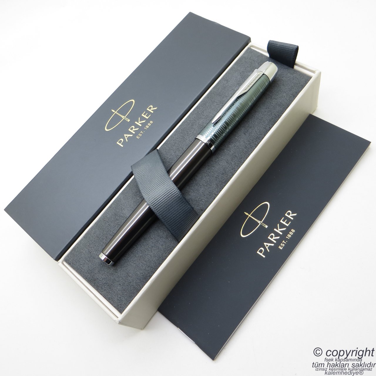 Parker IM Premium Titanyum Zümrüt Roller Kalem | İsme Özel Kalem