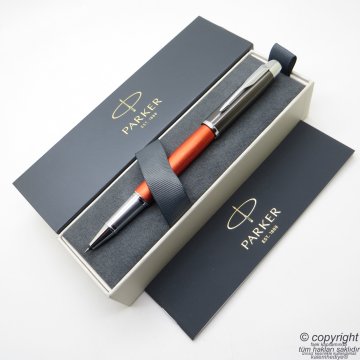 Parker IM Premium Turuncu Titanyum Roller Kalem | İsme Özel Kalem