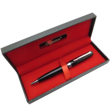 Signator® T484 Siyah Krom Tükenmez Kalem | İsme Özel Kalem | Hediyelik Kalem