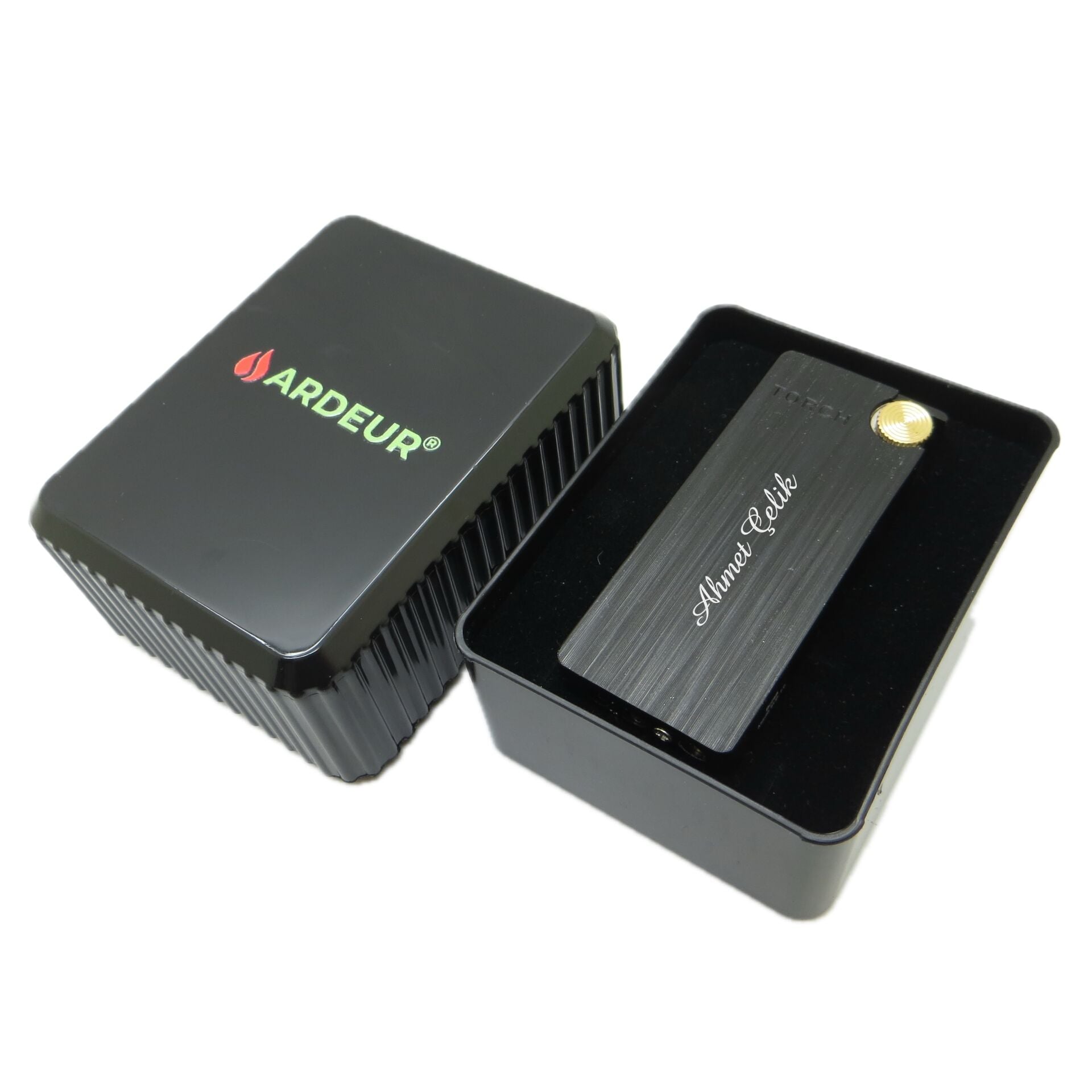 Ardeur® Torch Mat Siyah Kişiye Özel İsimli Çakmak | Hediyelik Çakmak
