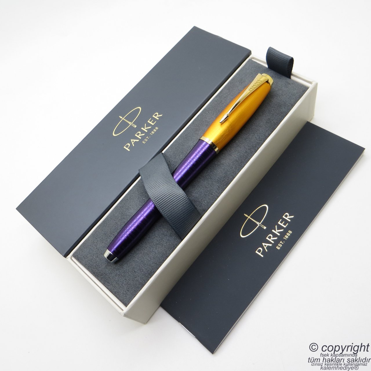 Parker Urban Premium Turuncu Mor Dolma Kalem | İsme Özel Kalem