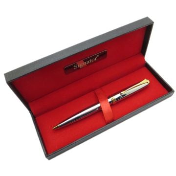 Signator® T494 Gold Krom Tükenmez Kalem | İsme Özel Kalem | Hediyelik Kalem