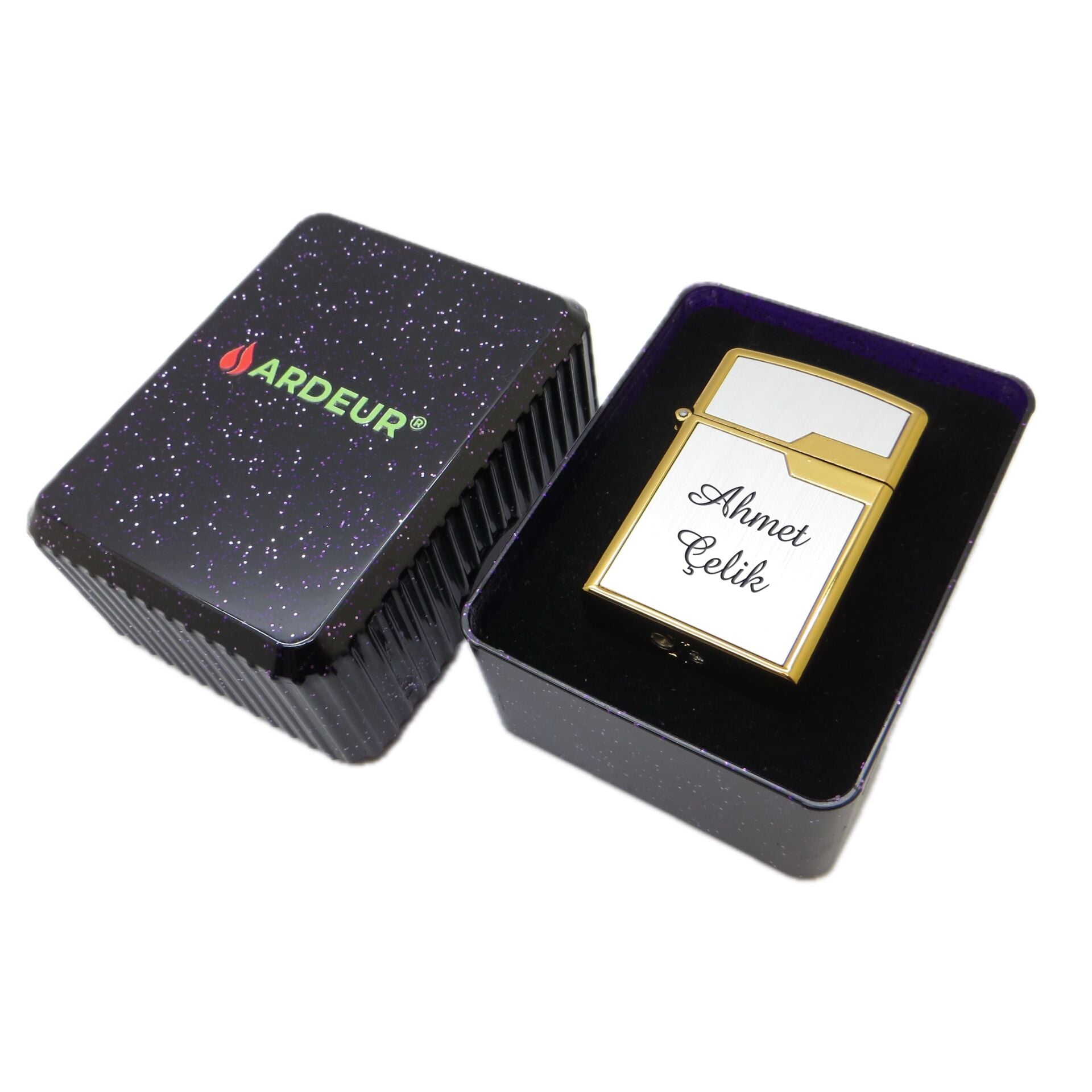 Ardeur® Crown Gold Krom İsme Özel Çakmak | Hediyelik Çakmak