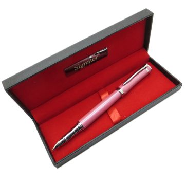 Signator® T509 Parlak Pembe Krom Roller Kalem | İsme Özel Kalem | Hediyelik Kalem