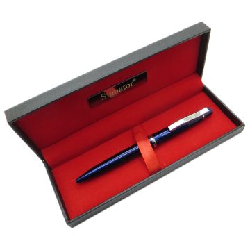 Signator® T512 Mavi Krom Tükenmez Kalem | İsme Özel Kalem | Hediyelik Kalem