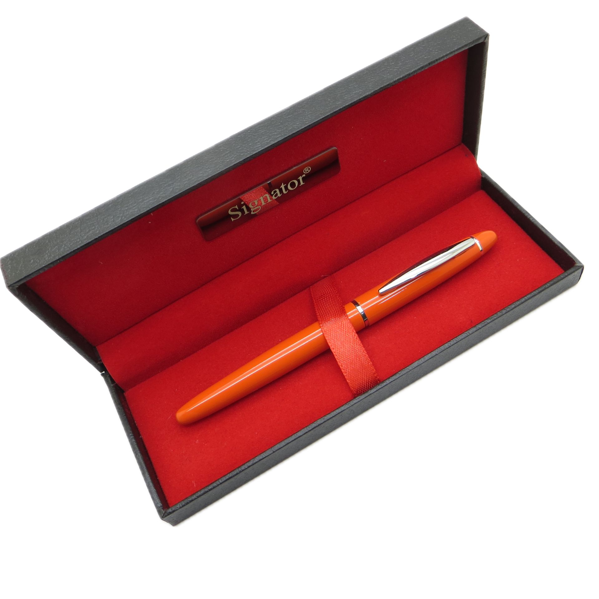 Signator® T519 Turuncu Krom Roller Kalem | İsme Özel Kalem | Hediyelik Kalem