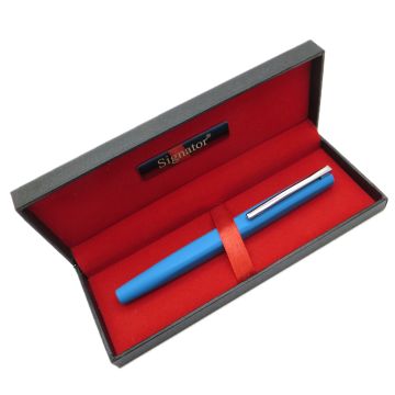 Signator® T520 Mat Mavi Krom Roller Kalem | İsme Özel Kalem | Hediyelik Kalem