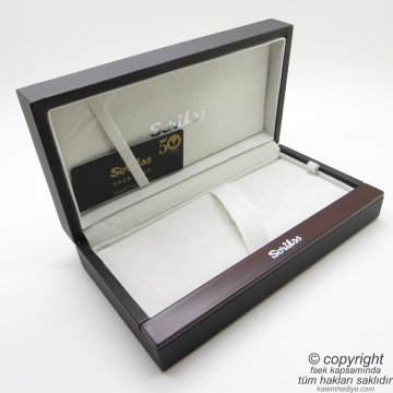 Scrikss 722W 3'lü Set Gold Krom | Dolma Kalem + Roller Kalem + Tükenmez Kalem Seti | Scrikss Venüs | İsme Özel Kalem | Hediyelik Kalem