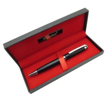 Signator® T533 Mat Siyah Krom Tükenmez Kalem | İsme Özel Kalem | Hediyelik Kalem