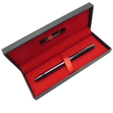 Signator® T534 Slim Mat Siyah Füme Tükenmez Kalem | İsme Özel Kalem | Hediyelik Kalem
