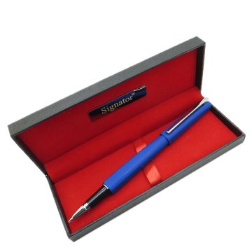 Signator® T538 Mat Mavi Krom Roller Kalem | İsme Özel Kalem | Hediyelik Kalem