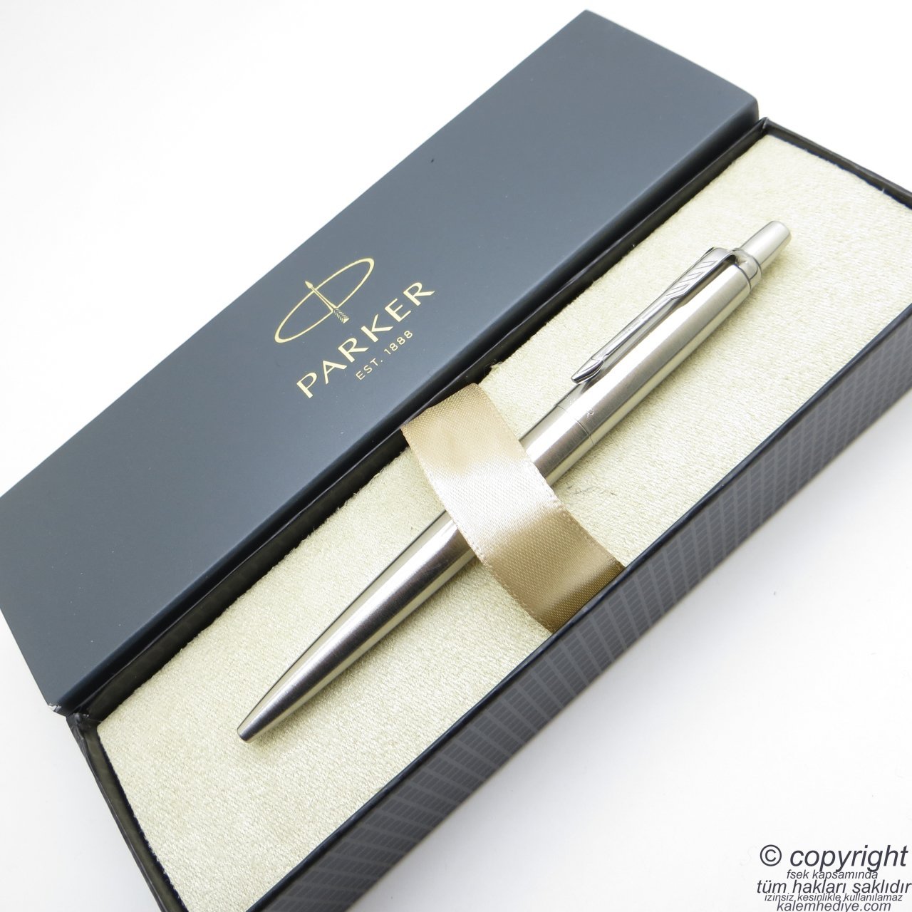 Parker Jotter Metal SS CT Tükenmez Kalem | İsme Özel Kalem | Hediyelik Kalem