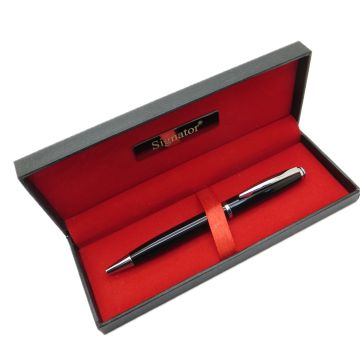 Signator® T553 Siyah Krom Tükenmez Kalem | İsme Özel Kalem | Hediyelik Kalem(