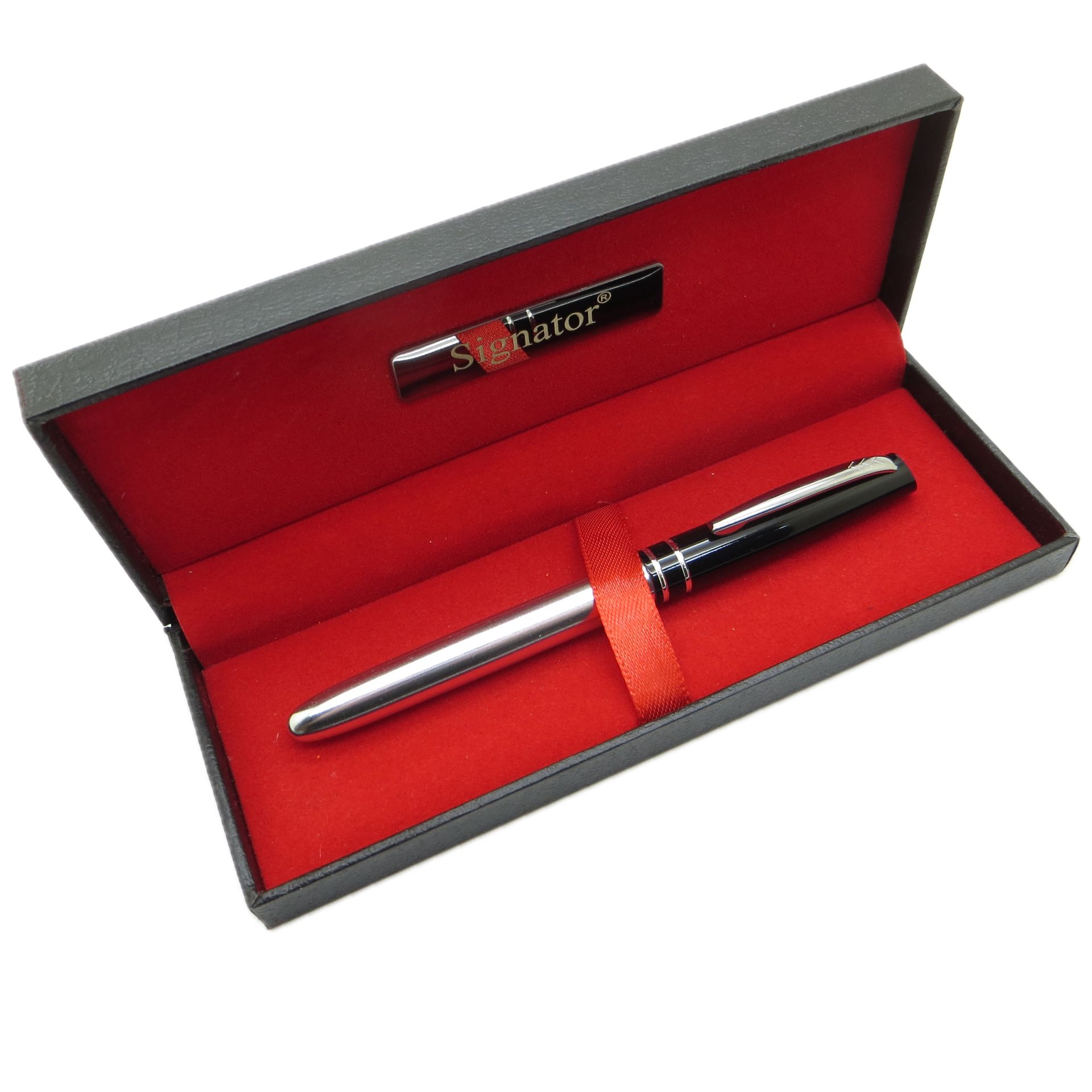 Signator® T556 Siyah Krom Roller Kalem | İsme Özel Kalem | Hediyelik Kalem