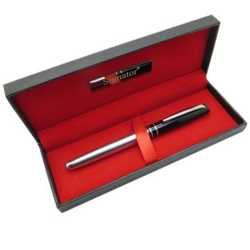 Signator® T556 Siyah Krom Roller Kalem | İsme Özel Kalem | Hediyelik Kalem