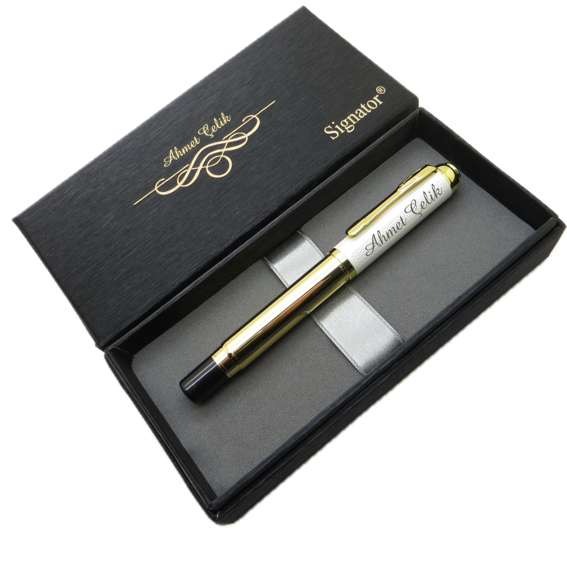Signator® ST216 Beyaz Gold Dolma Kalem | İsme Özel Kalem