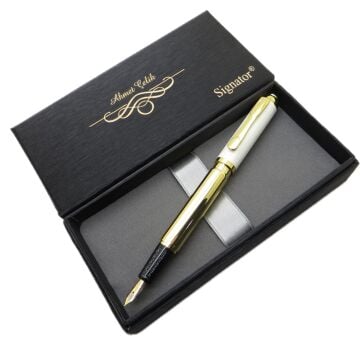 Signator® ST216 Beyaz Gold Dolma Kalem | İsme Özel Kalem