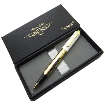 Signator® ST217 Beyaz Gold Roller Kalem | İsme Özel Kalem