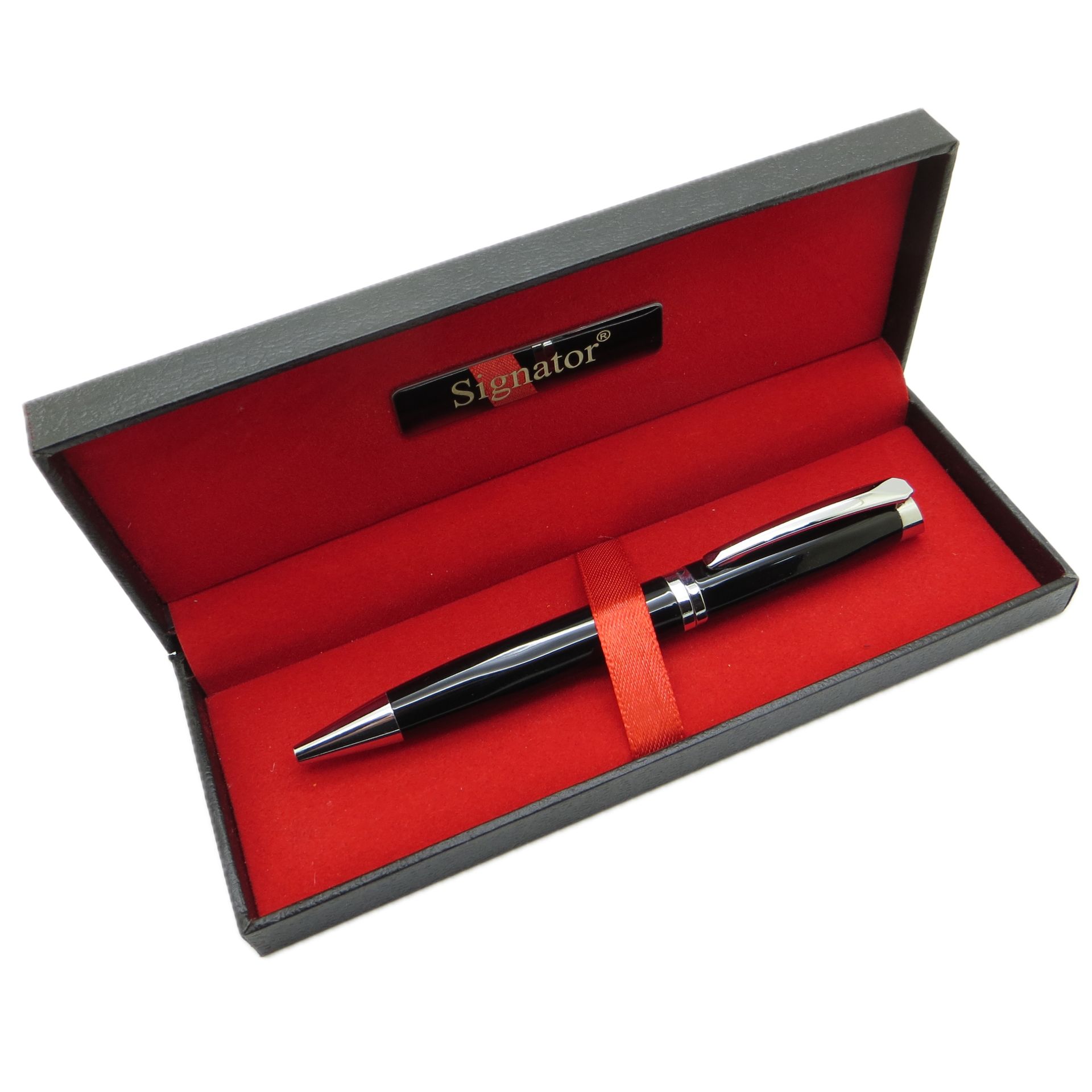 Signator® T561 Siyah Krom Tükenmez Kalem | İsme Özel Kalem | Hediyelik Kalem