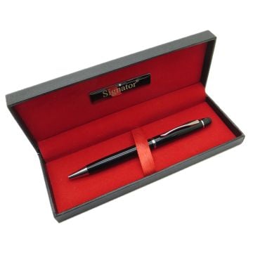 Signator® T564 Siyah Krom Tükenmez Kalem | İsme Özel Kalem | Hediyelik Kalem