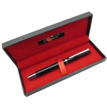Signator® T565 Siyah Krom Roller Kalem | İsme Özel Kalem | Hediyelik Kalem