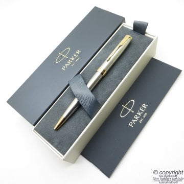 Parker Sonnet Slim Stainless Steel GT Tükenmez Kalem | Parker Kalem | İsme Özel Kalem | Hediyelik Kalem