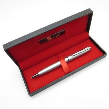 Signator® T579 Mat Krom Tükenmez Kalem | İsme Özel Kalem | Hediyelik Kalem