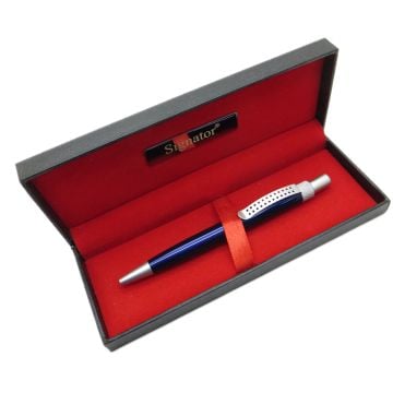 Signator® T581 Mavi Krom Tükenmez Kalem | İsme Özel Kalem | Hediyelik Kalem