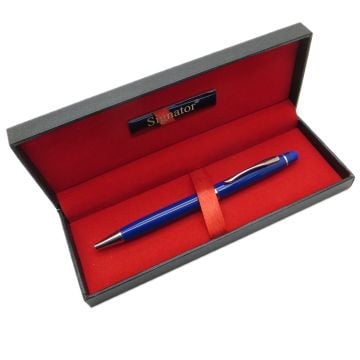 Signator® T582 Mavi Krom Tükenmez Kalem | İsme Özel Kalem | Hediyelik Kalem