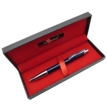 Signator® T585 Mavi Krom Tükenmez Kalem | İsme Özel Kalem | Hediyelik Kalem
