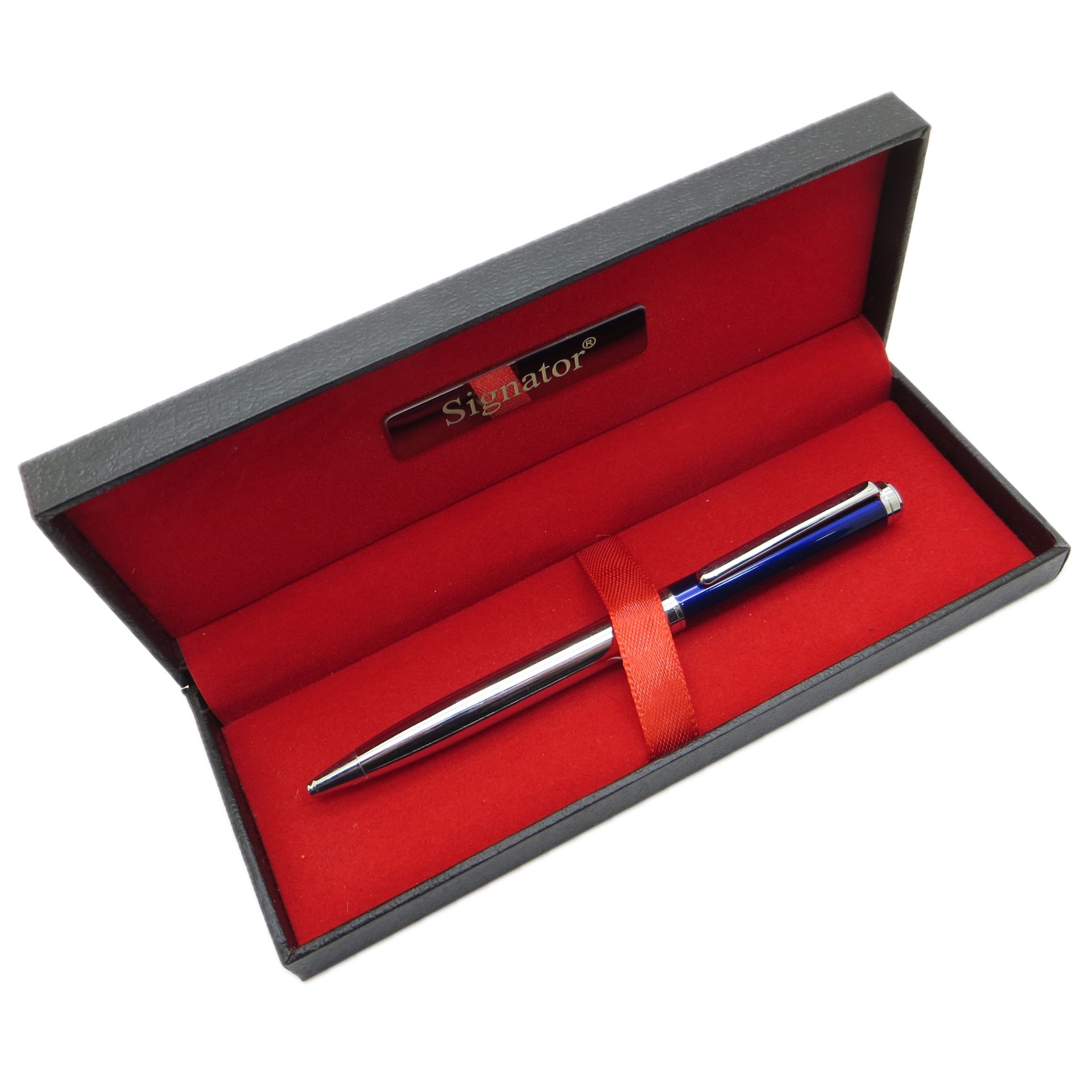 Signator® T586 Mavi Krom Tükenmez Kalem | İsme Özel Kalem | Hediyelik Kalem