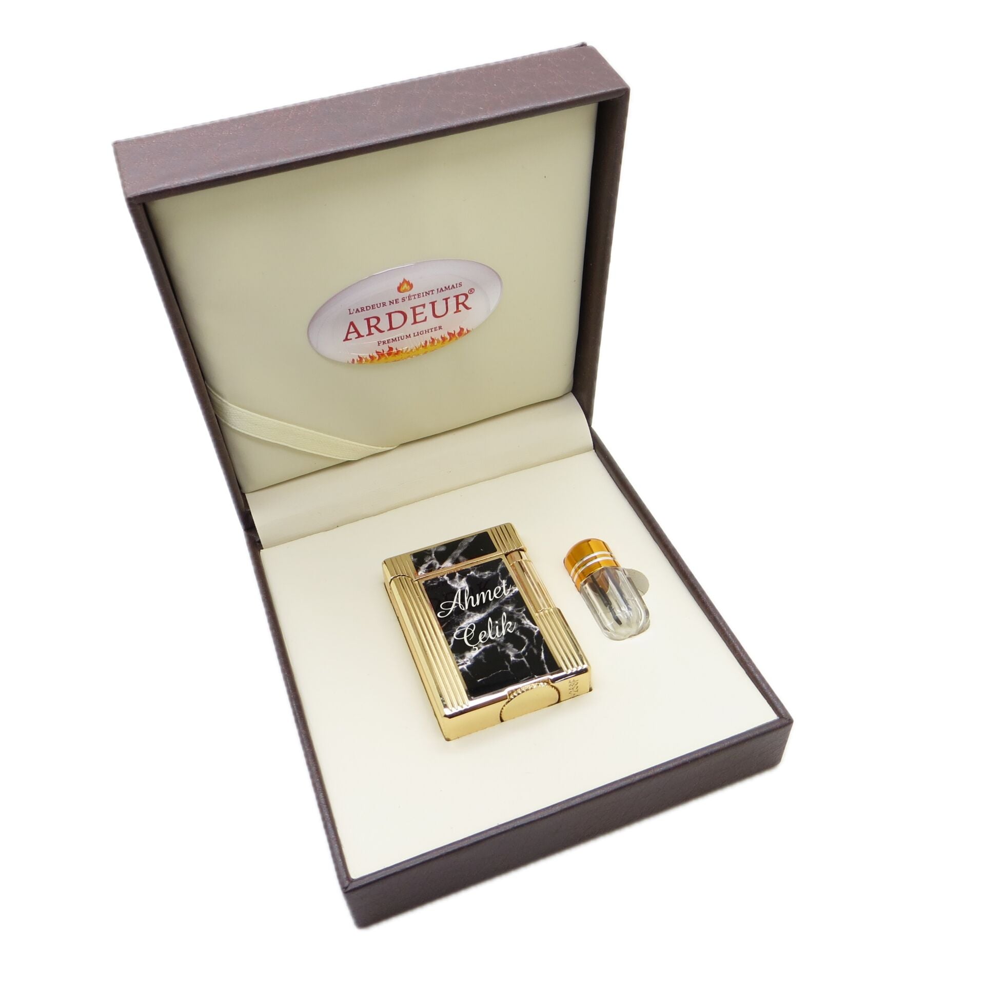 Ardeur® Heritage Gold Sedefli Desen İsme Özel Çakmak | Hediyelik Çakmak