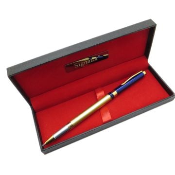 Signator® T587 Mavi Gold Roller Kalem | İsme Özel Kalem | Hediyelik Kalem