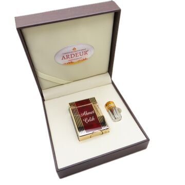 Ardeur® Heritage Bordo Gold Sedefli Desen İsme Özel Çakmak | Hediyelik Çakmak