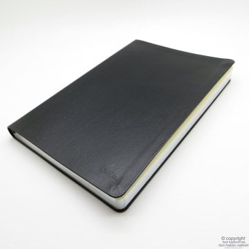 Scrikss İsme Özel Deri Defter Hediye Seti MD-523 Siyah | A5 Deri Defter + Touch Kalem | Scrikss Kalem | İsme Özel Kalem | Hediyelik Set
