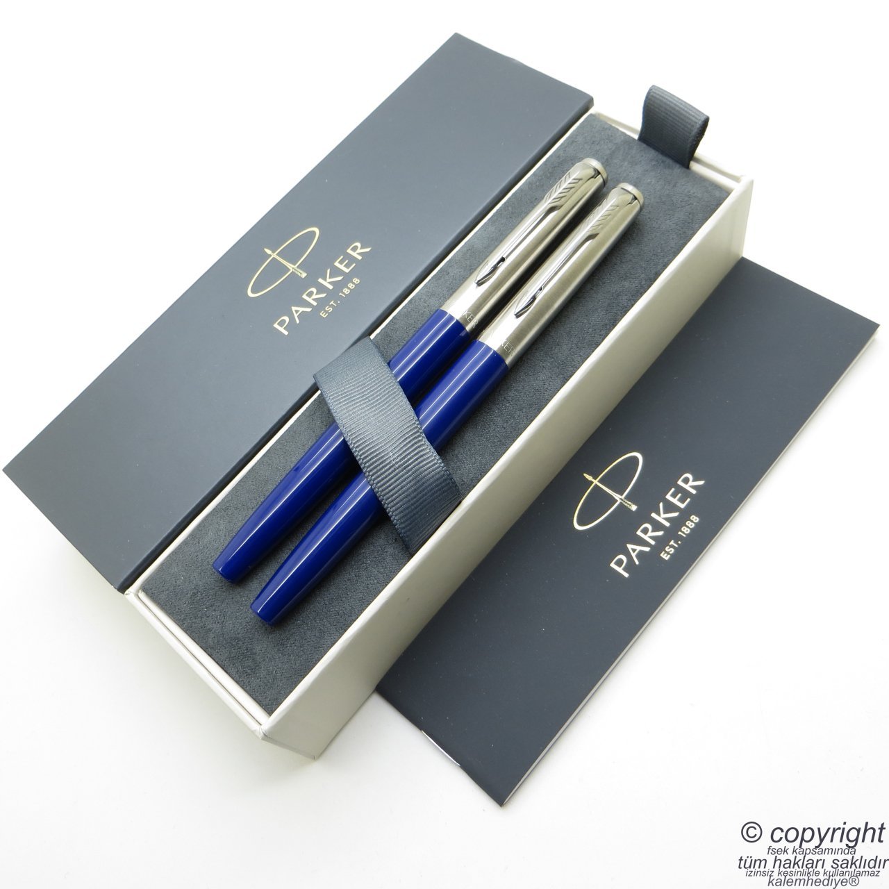 Parker Jotter Original Mavi Dolma Kalem + Roller Kalem Set | İsme Özel Kalem | Hediyelik Kalem