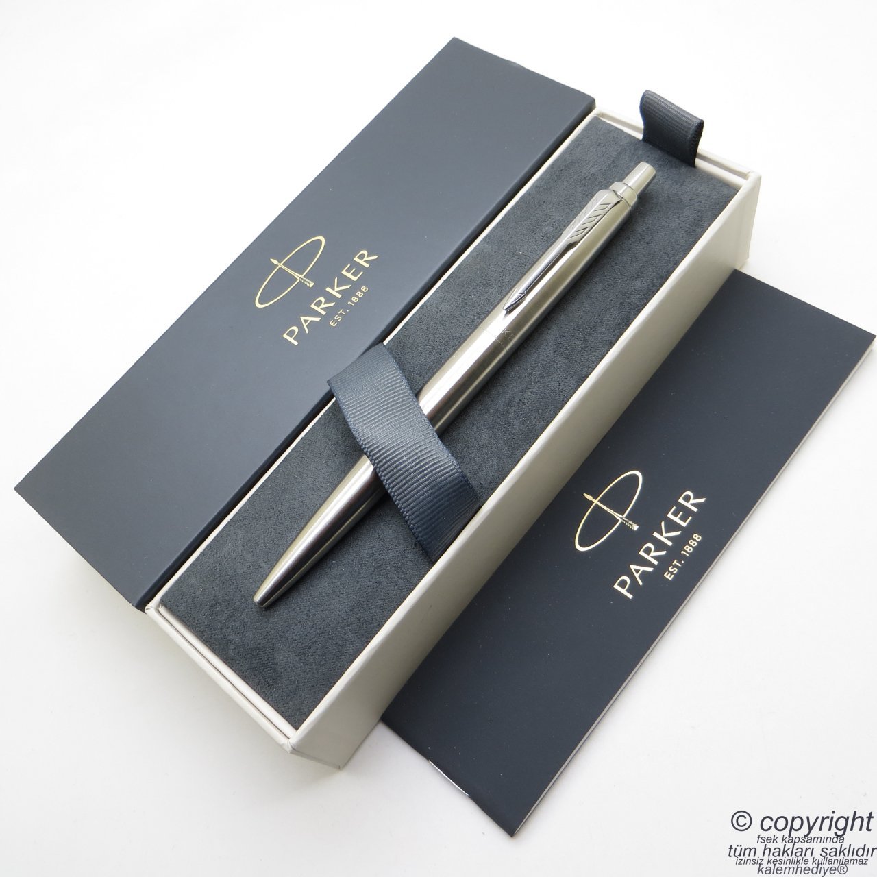 Parker Jotter Metal XL SS CT Monochrome Tükenmez Kalem | İsme Özel Kalem | Hediyelik Kalem