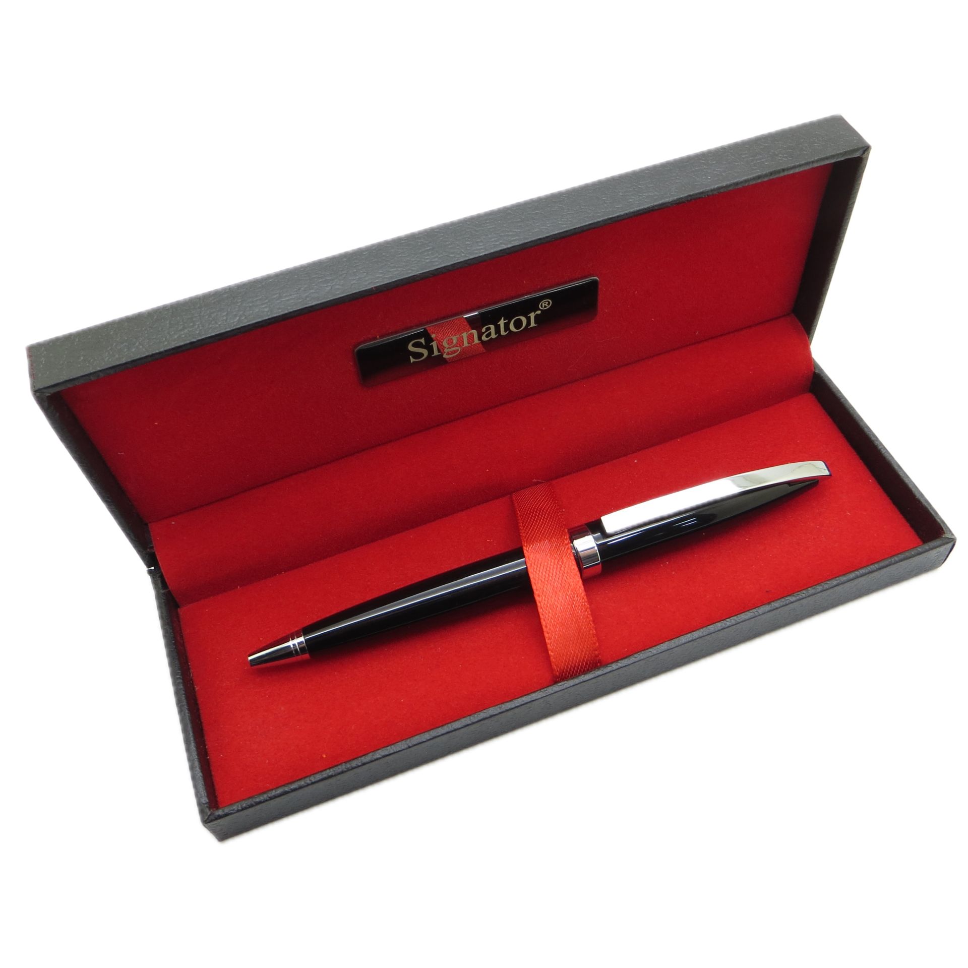 Signator® T601 Siyah Krom Tükenmez Kalem | İsme Özel Kalem | Hediyelik Kalem