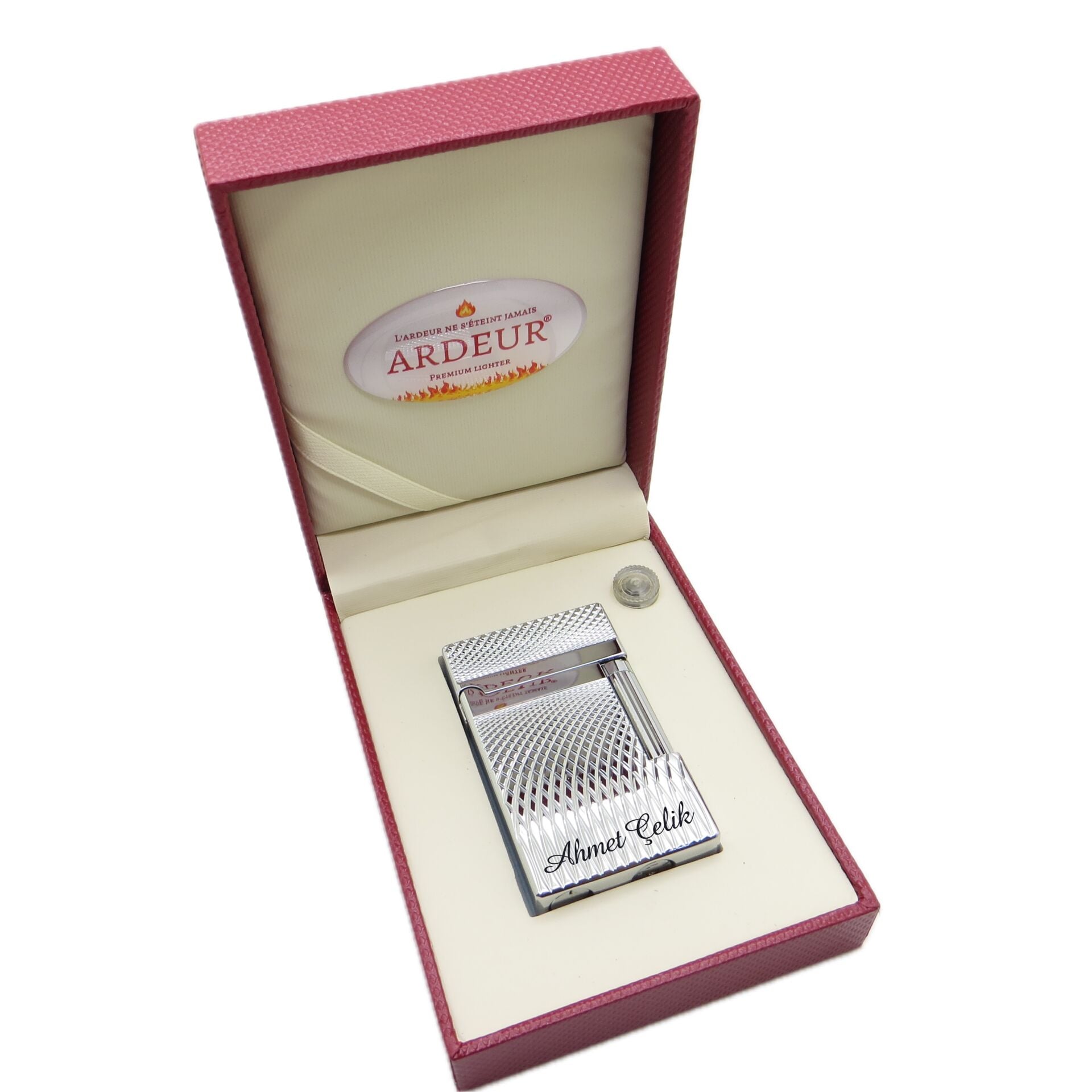 Ardeur® Prestige Krom İşlemeli İsme Özel Çakmak | Hediyelik Çakmak