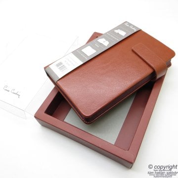 Pierre Cardin İsme Özel Concept Deri Defter 9x14 Taba