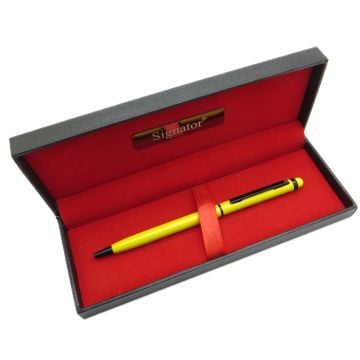 Signator® T614 Sarı Tükenmez Kalem | İsme Özel Kalem | Hediyelik Kalem