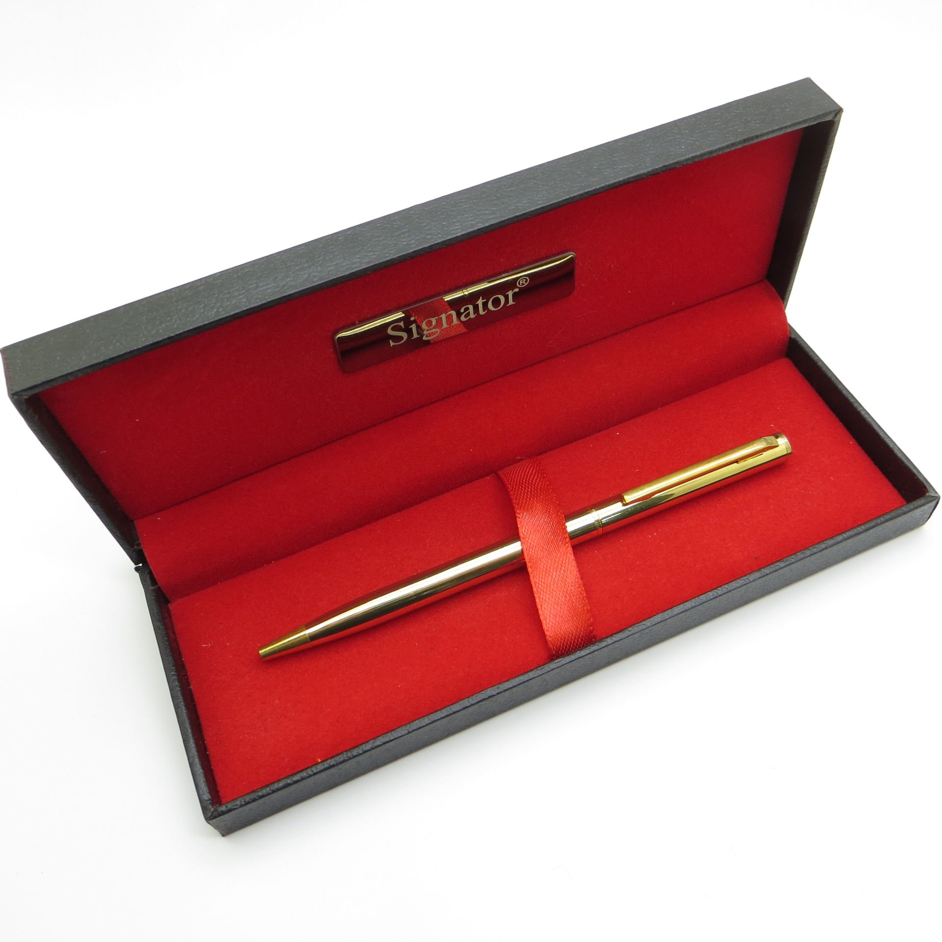 Signator® T616 Slim Gold Krom Tükenmez Kalem | İsme Özel Kalem | Hediyelik Kalem