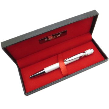 Signator® T617 Beyaz Krom Tükenmez Kalem | İsme Özel Kalem | Hediyelik Kalem