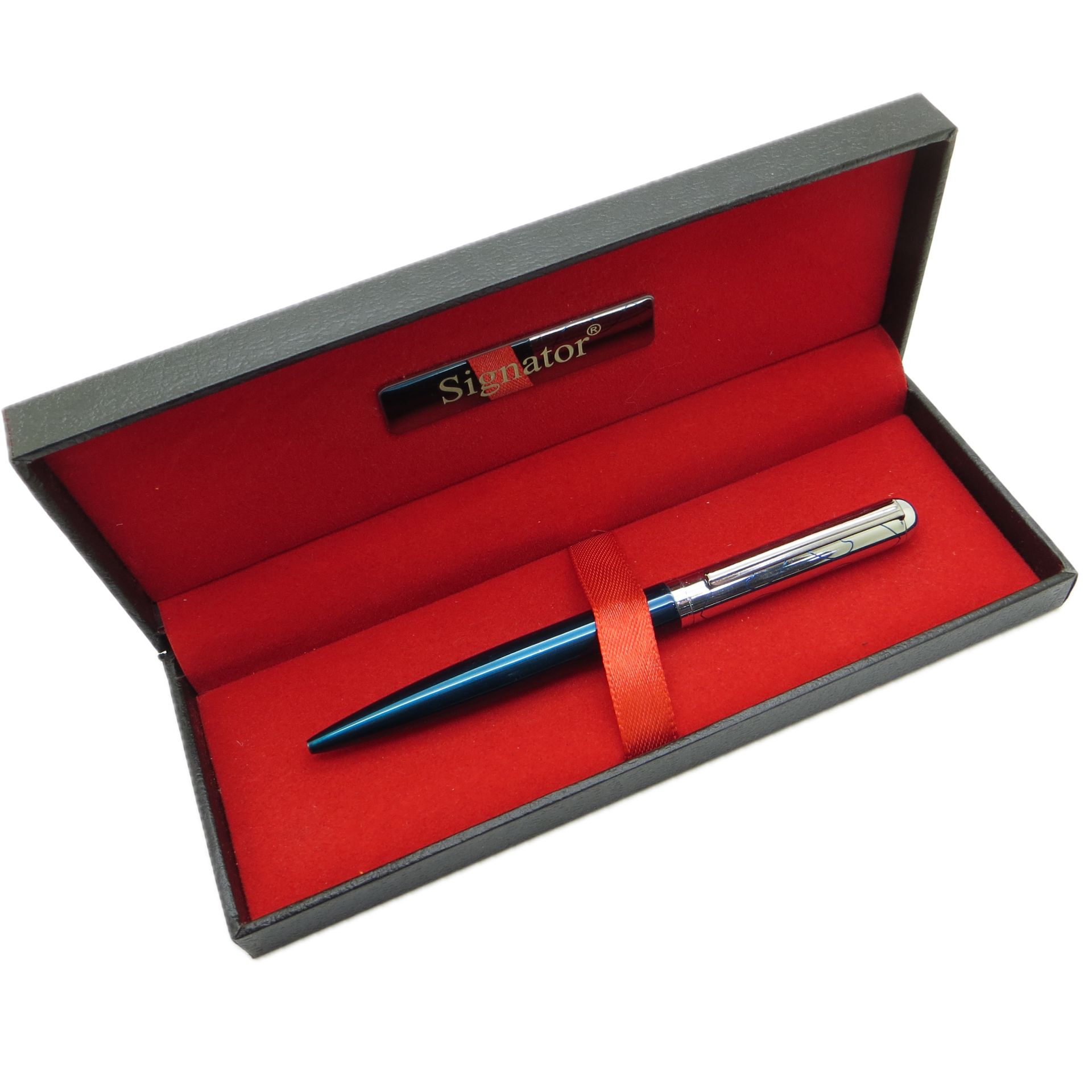 Signator® T630 Mavi Krom Tükenmez Kalem | İsme Özel Kalem | Hediyelik Kalem