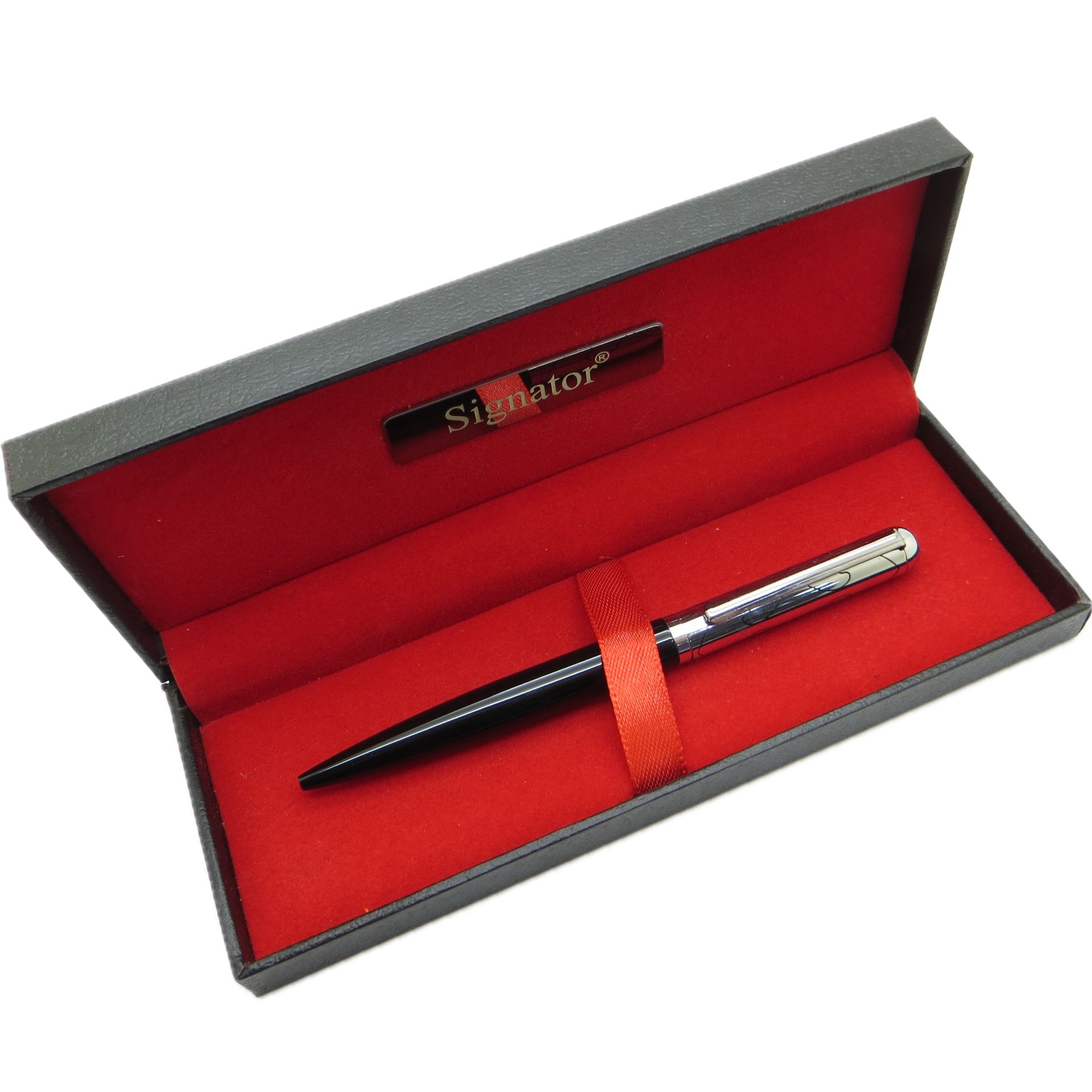 Signator® T631 Siyah Krom Tükenmez Kalem | İsme Özel Kalem | Hediyelik Kalem