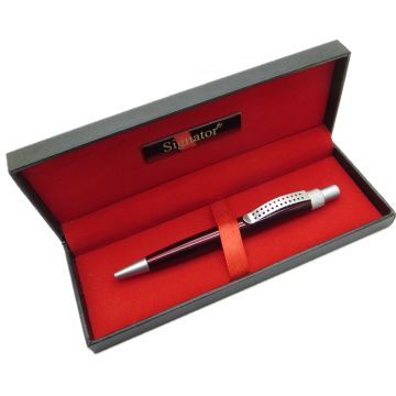Signator® T632 Kırmızı Krom Tükenmez Kalem | İsme Özel Kalem | Hediyelik Kalem