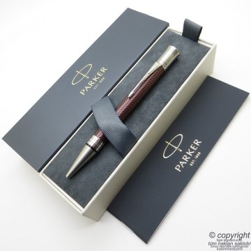 Parker Duofold Prestij Bordo Chevron Tükenmez Kalem | Parker Kalem | İsme Özel Kalem | Hediyelik Kalem