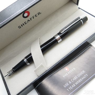 Sheaffer 300 Siyah Krom Dolma Kalem | İsme Özel Kalem